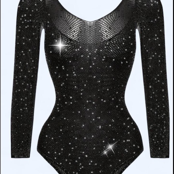 Black Sparkle Bodysuit - Picture 1 of 1